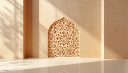 Islamic Alhambra design template used in laser cutting applications to create detailed Arabic ornamentation