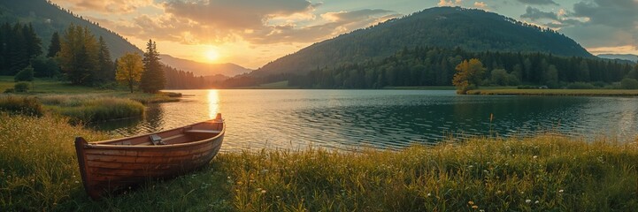 Fototapeta premium Summer scene with an individual engaged in outdoor recreation amid clear skies, highlighting seasonal enjoyment