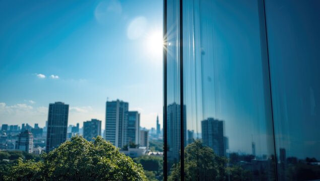 Urban architecture in Bangkok with a focus on high-rise buildings and cityscape, highlighting city planning and development