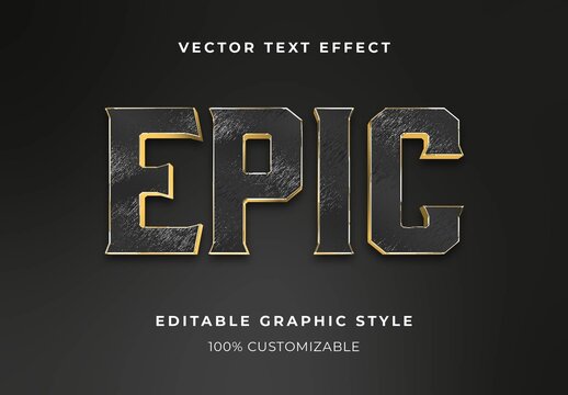Black And Gold Movie Trailer Style Text Effect Metal Strong Font