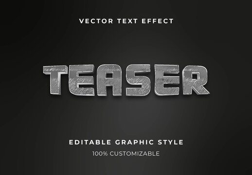 Metallic Scratched Text Effect