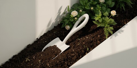 Hand-held garden spade tool for planting and soil aeration tasks