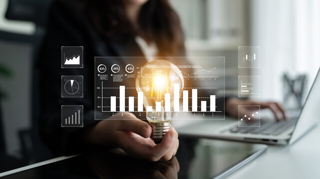 An interface for financial data analysis and stock market reporting. A collection of charts for tracking trends, performance, and investment data. Motif - Powered by Adobe