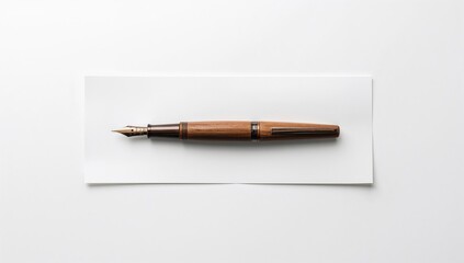 Vintage ink pen placed on paper for handwriting, highlighting stationary items and writing practices, World Pen Day