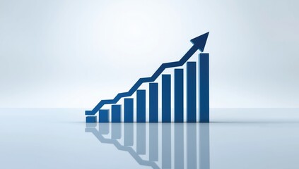 Financial chart with rising arrow indicating profit growth, suitable for economic reports