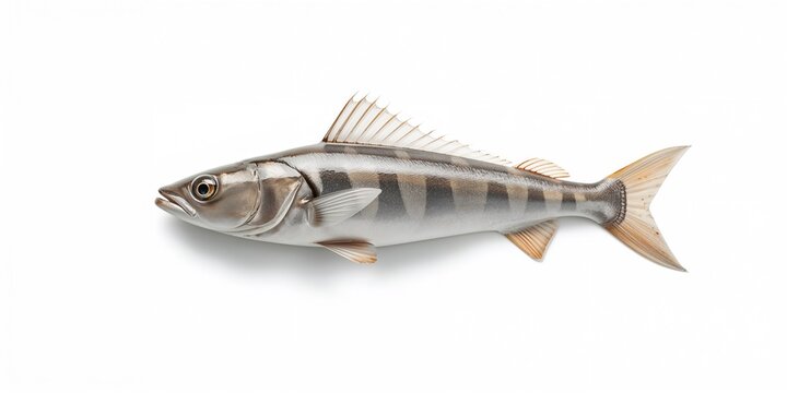 Spiny dogfish, spurdog, mud shark, or piked dogfish isolated on white, highlighting their physical features for scientific reference