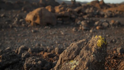 Lava-formed stone surface on Lanzarote, highlighting volcanic geology for natural preservation, Earth Day