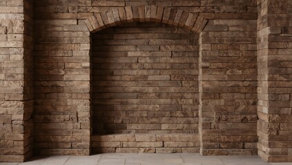 Cluster of wooden blocks stacked to create a tranquil wall feature, natural materials for home aesthetics, Earth Day