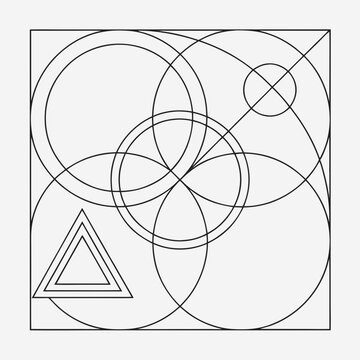 Minimalist Geometric Abstract Background Vector