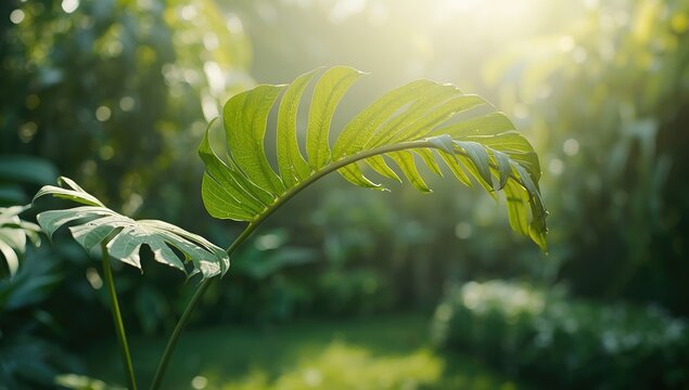 Green leaves decorating a home interior, highlighting natural ornamentation for Earth Day