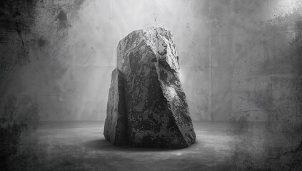 Granite stone surface in black and white color scheme serving as a backdrop for editorial headers or informational displays