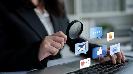 A collection of social media notifications representing user engagement. These alerts for likes, comments, and messages are key to online communication and community interaction. Fermion