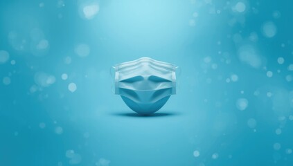Antivirus mask with a blue background highlighting hygiene practices, World Health Day