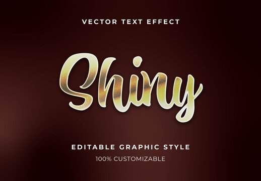 Golden 3D Glossy Gold Metal Text Effect Shiny Elegant Script Font