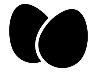 Egg Carton Silhouette Icon Fresh Farm Eggs in Container Symbol