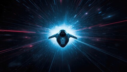 Vivid multicolored neon beams burst through a motion-blurred tunnel, highlighting rapid movement and vibrant energy, Earth Day