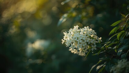 Blooming linden flowers with a subtle shaded backdrop, highlighting seasonal floral beauty, World Floral Day
