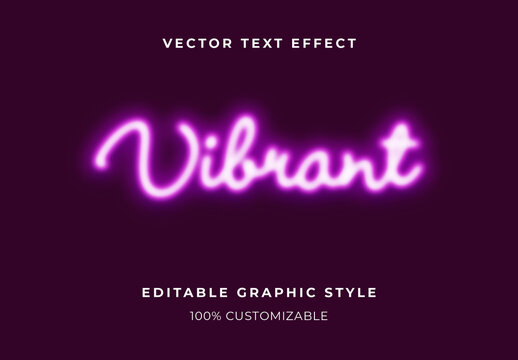 Script Neon Glow Text Effect