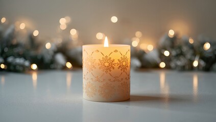 Minimalist candle illustration in flat design, ideal for editorial header backgrounds, World Candle Day