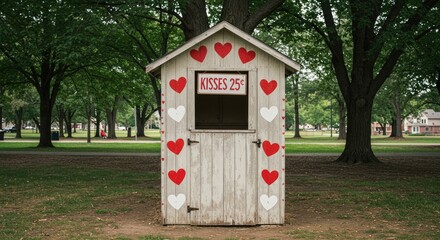 Sweet little kiosk offers kisses for a quarter
