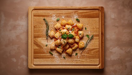 Plate of gnocchi highlighting serving size for menu presentation