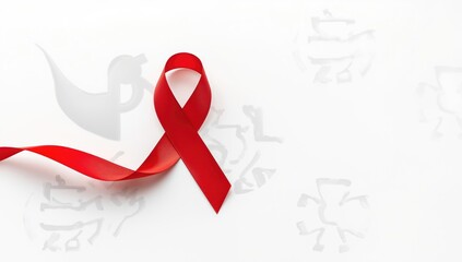 Design featuring a white background with a heart and ribbon symbol promoting STI prevention, health awareness