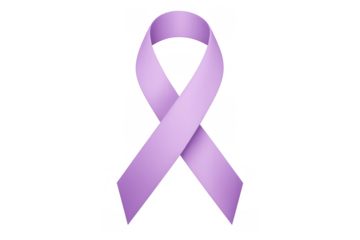 Lavender awareness ribbon symbolising universal support, hope, and solidarity for various health conditions, transparent background