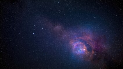 Fototapeta premium Deep space view featuring planets stars and nebulas, highlighting astronomical observation