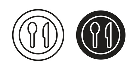 Canteen icons symbol. Simple, flat design for web or mobile app