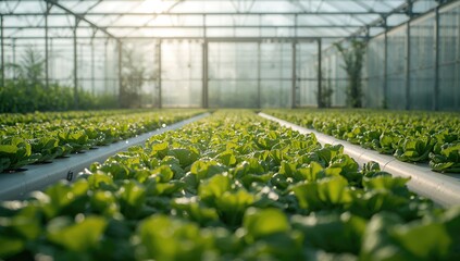 Farm-grown vegetables cultivated hydroponically, highlighting efficient soil-less agriculture methods