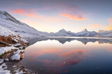 Lake Bachalpsee Switzerland Dawn 
