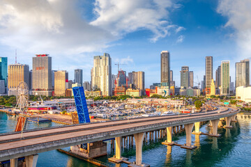Miami, Florida, USA Downtown Skyline 4100