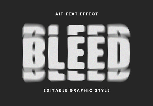 White Faded Toner Bad Print Distorted Text Effect Glitch Blur Font