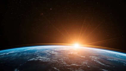 Space view of the planets surface, designed for use as an editorial or layout backdrop