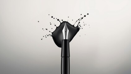 A close-up of a pen with a metallic tip, highlighting writing efficiency for office tasks