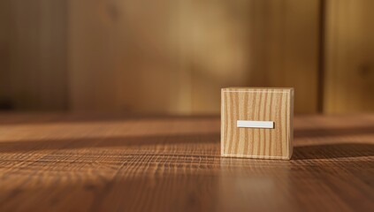 Educational wooden division symbol with white lettering on a wooden surface, suitable for learning materials or classroom backgrounds