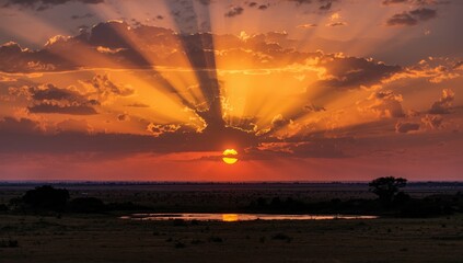 Bright sunlight over the Masai Mara, highlighting wildlife habitat and conservation areas
