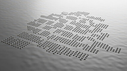 Abstract dot pattern design representing Braille with a sense of modernity against a soft background with copy space for World Braille Day design use.