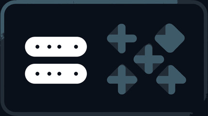 Obraz premium Minimalist UI/UX Icons: Menu Dots and Directional Controls for Digital Applications, Web, and Mobile App Design