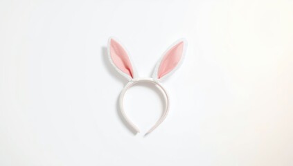 Easter rabbit ears accessory on a plain white backdrop, holiday tradition