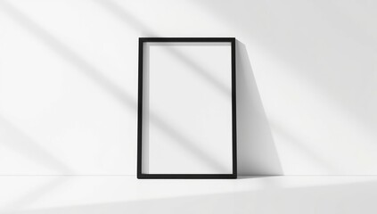 Minimalist black picture poster frame with clean lines, ideal for professional exhibitions or home galleries, World Art Day
