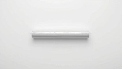 Thin cling film roll on a white background, emphasizing food wrapping efficiency, kitchen safety, Earth Day