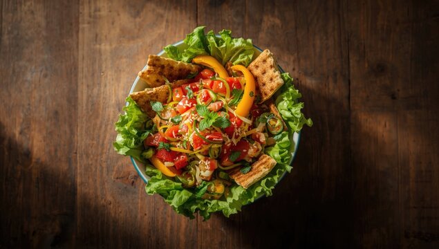 Bread-based salad with various ingredients, designed as a versatile side dish for dining occasions