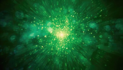 Green background with luminous abstract pattern used for editorial header or UI backdrop, World Environment Day