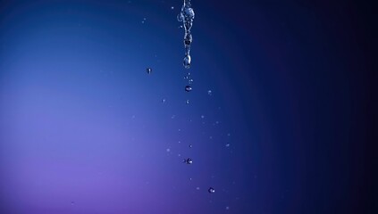 Dark blue background with cold water droplets, suitable for layout in hygiene and skincare advertising