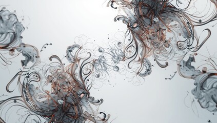 Minimalist white background with abstract shapes serving as a backdrop for editorial or graphic design projects