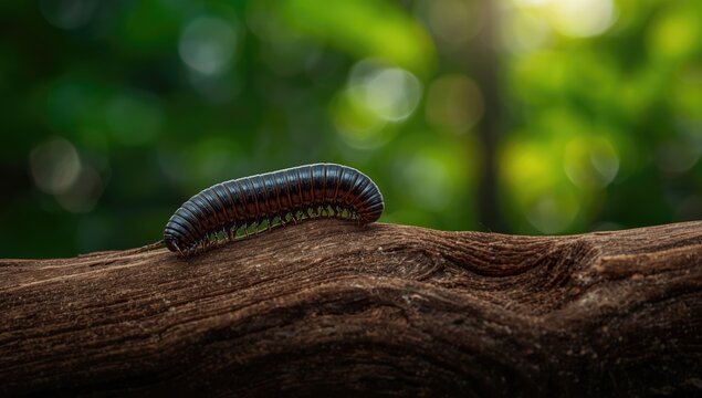 Insect pill displayed against a plain white backdrop with wood and forest textures, highlighting pest management tools
