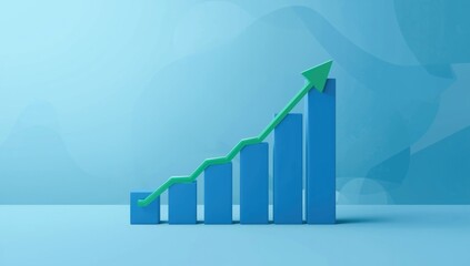 Green arrow on a blue background bar, serving as a visual cue for navigation or status update, digital interface element