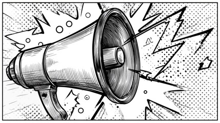 Handheld communication device projects sound with dynamic comic book style effects