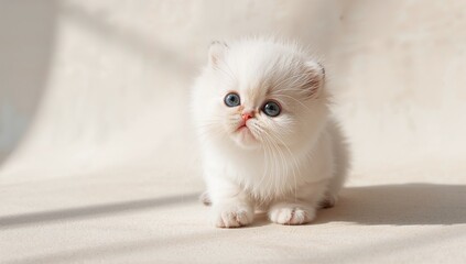 Charming Persian cat as a pet, focusing on its fluffy coat and relaxed stance, ideal for animal shelter displays